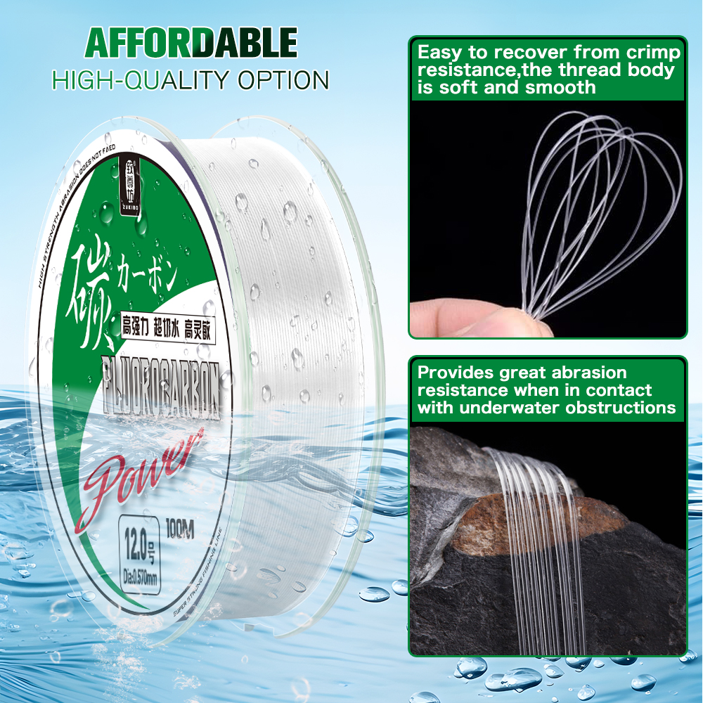 ZUKIBO 50m 100m 100% Fluorocar - Fluorocarbon Line ulasan dan harga