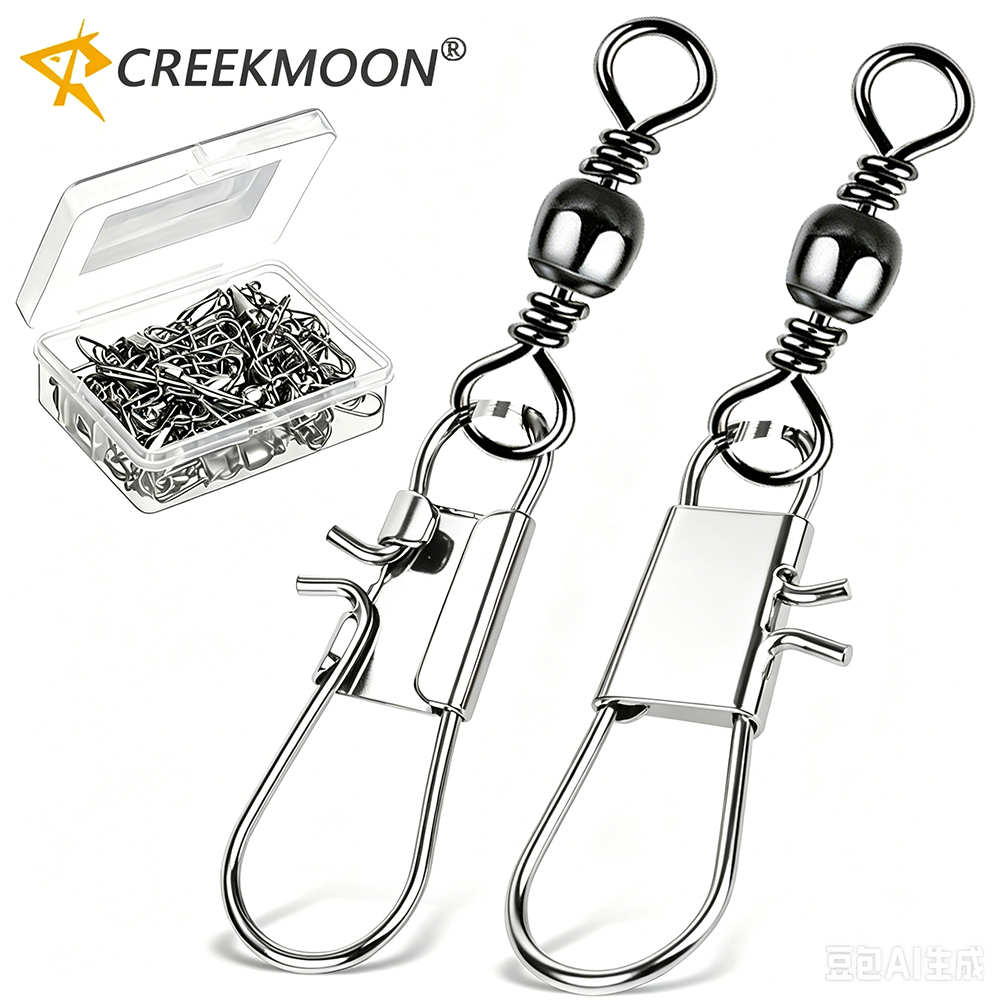 50Pc/box Stainless Steel Swive - Fishing Line Box ulasan dan harga