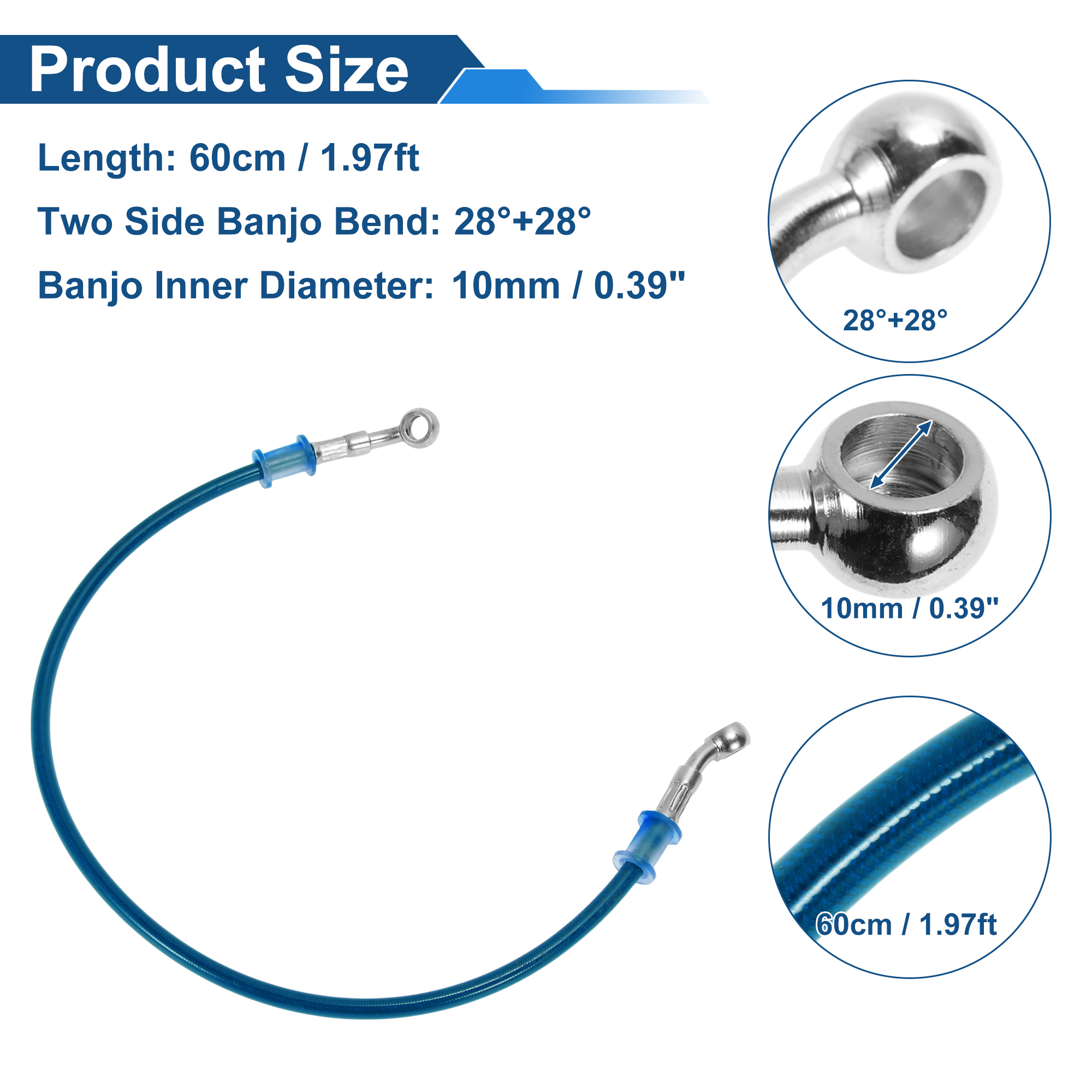 Motoforti 60cm Motorcycle Brak - Braided Line ulasan dan harga