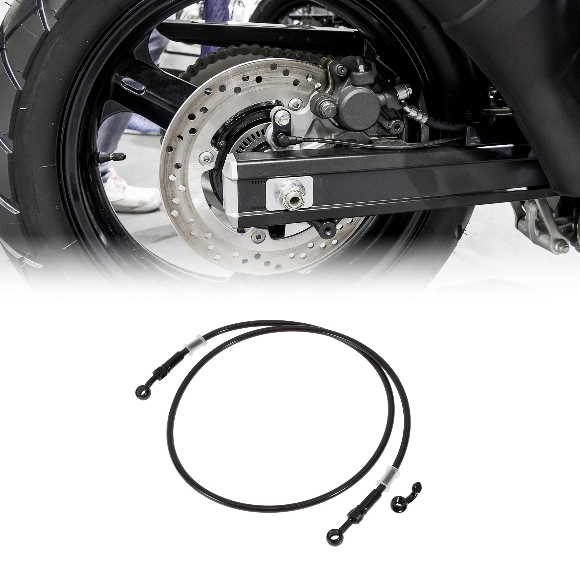 UXCELL 130cm Motorcycle Brake  - Braided Line ulasan dan harga