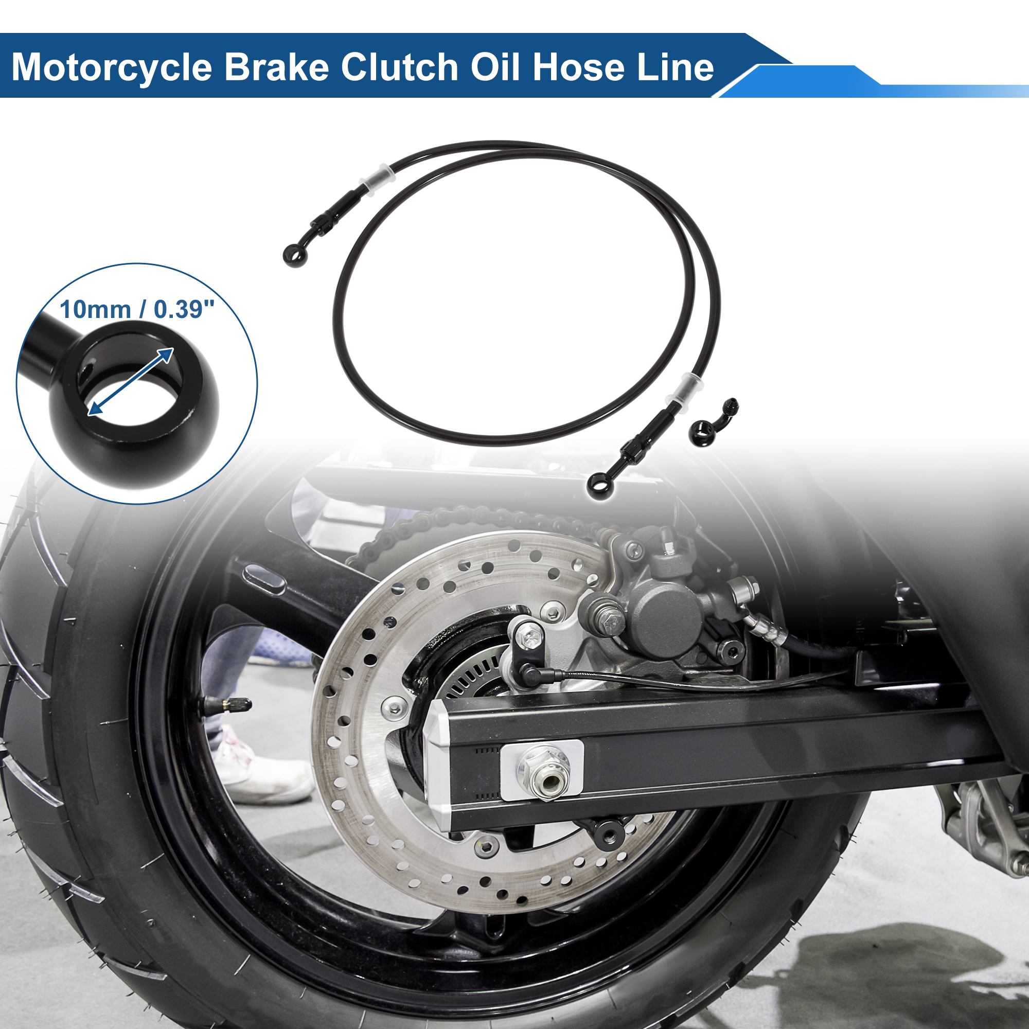 UXCELL 130cm Motorcycle Brake  - Braided Line ulasan dan harga