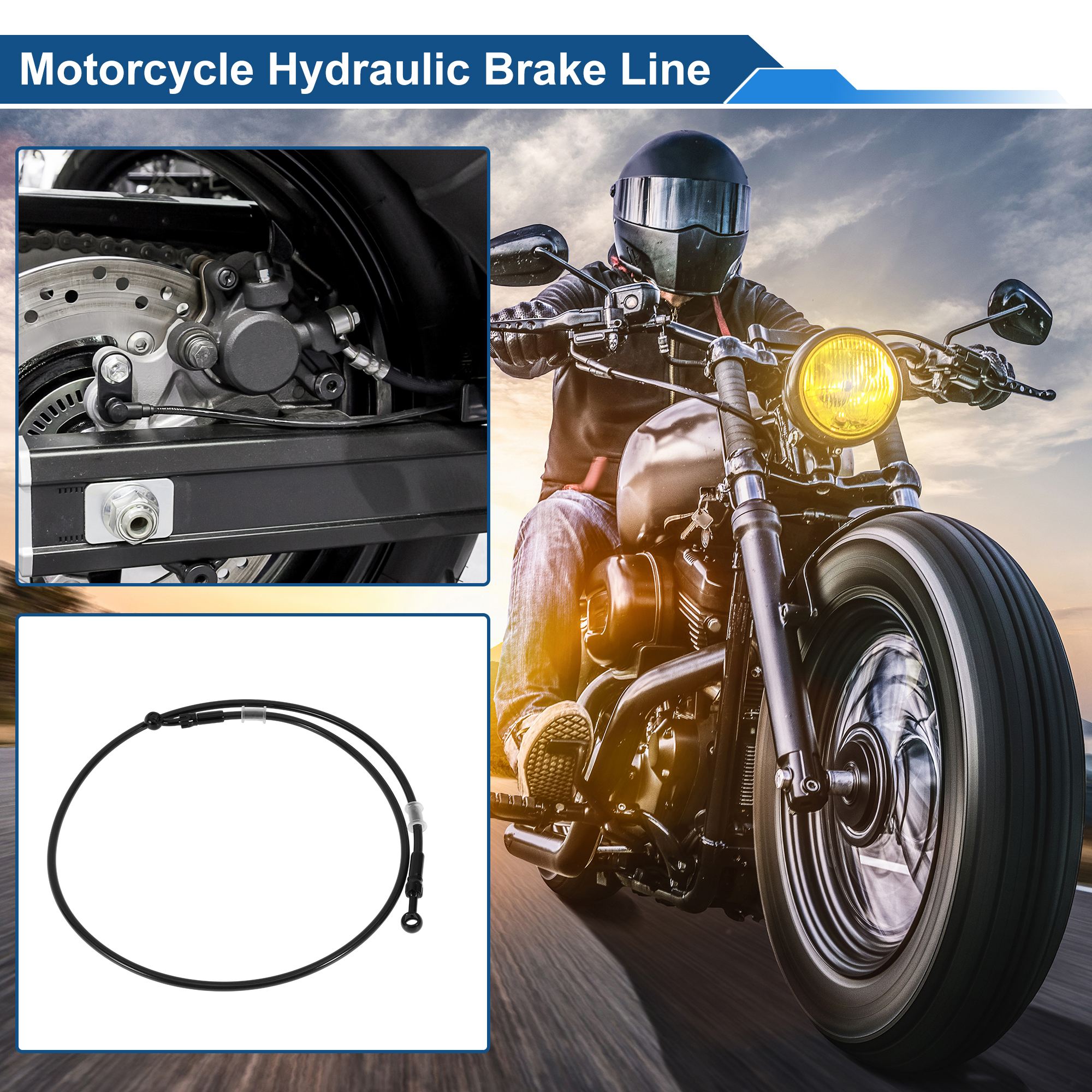 UXCELL 130cm Motorcycle Brake  - Braided Line ulasan dan harga