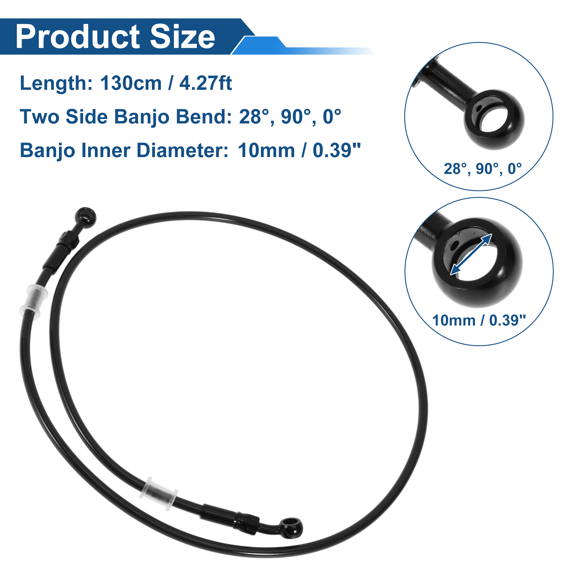 UXCELL 130cm Motorcycle Brake  - Braided Line ulasan dan harga