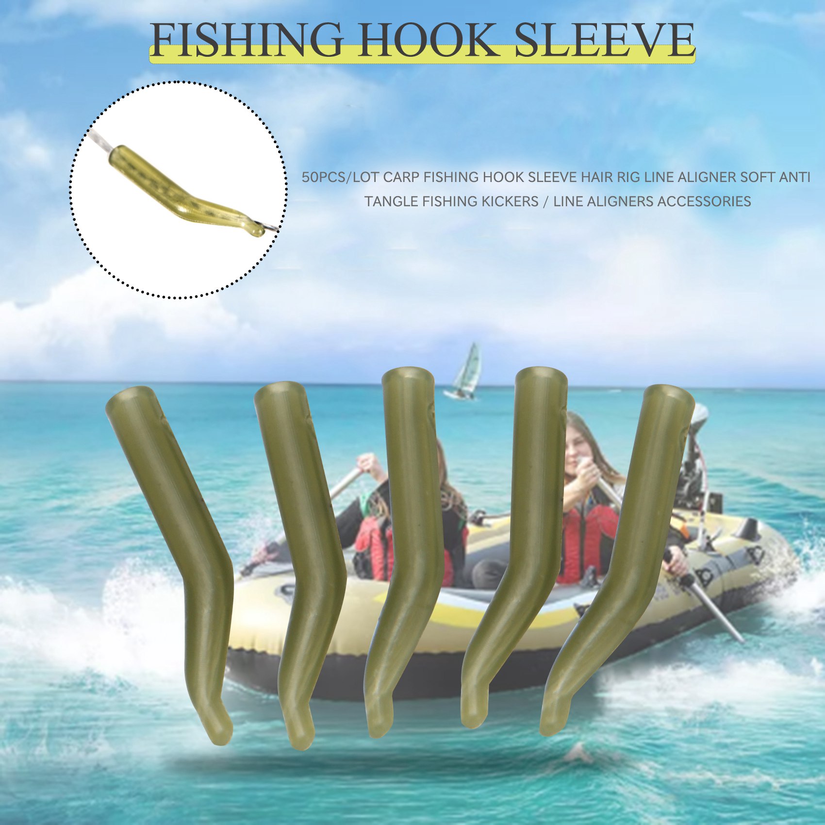 50Pcs/Lot Carp Fishing Hook Sl - Monofilament Line ulasan dan harga