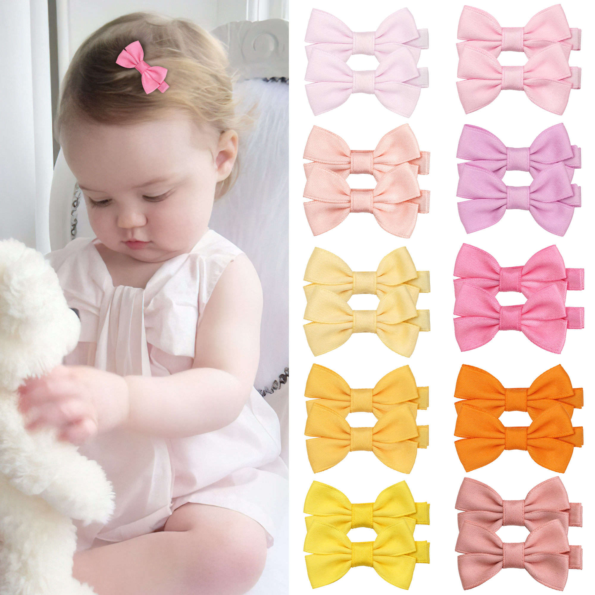 12/20 Pcs 2Inch Baby Hair Bows - Tippet Line ulasan dan harga