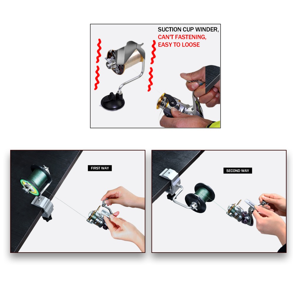 1pcs Portable Aluminum Fishing - Fishing Line Spooler ulasan dan harga