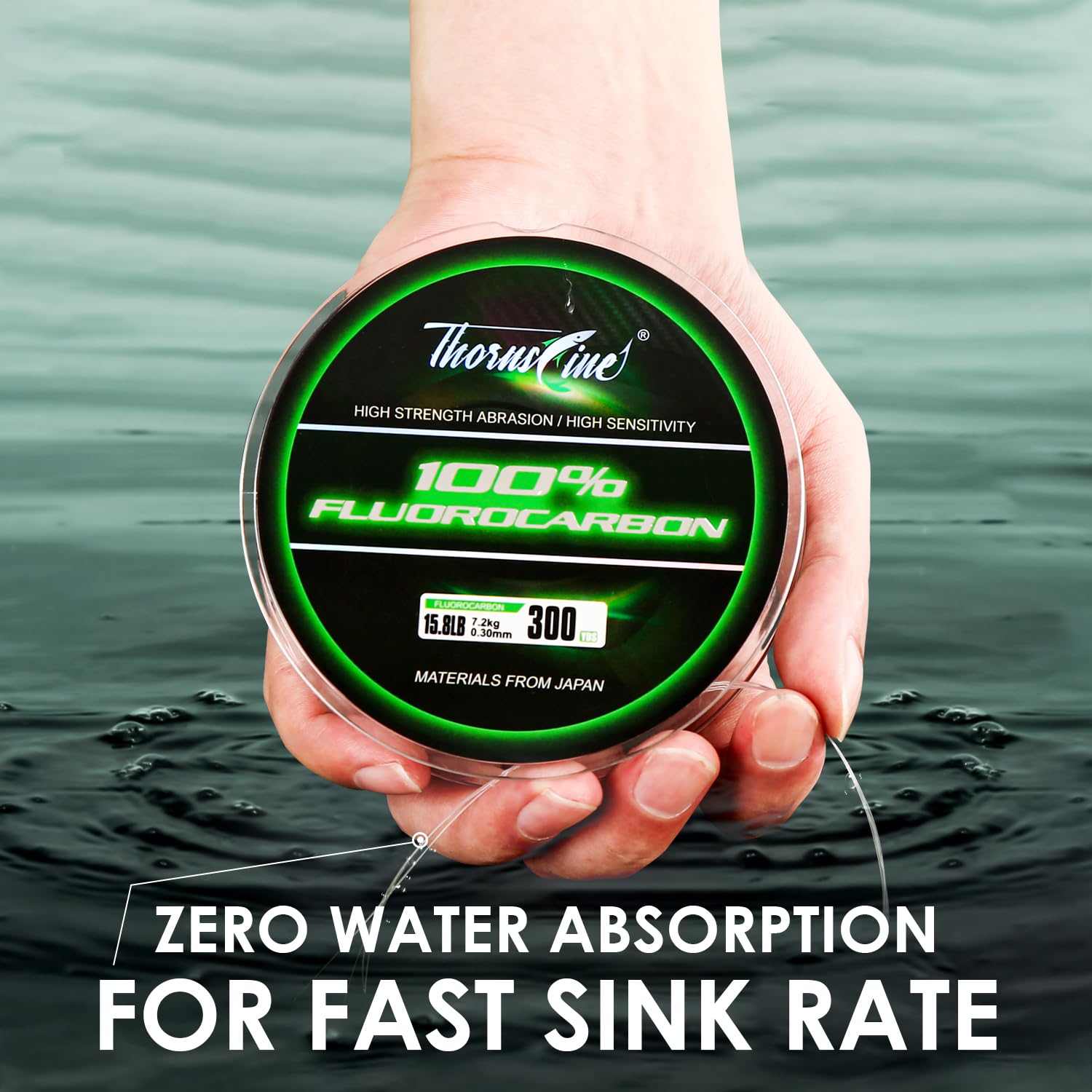 ThornsLine 100% Fluorocarbon F - Copolymer Line ulasan dan harga