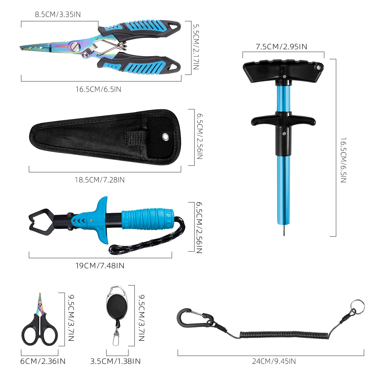 7-piece fishing tool set, prof - Saltwater Line ulasan dan harga