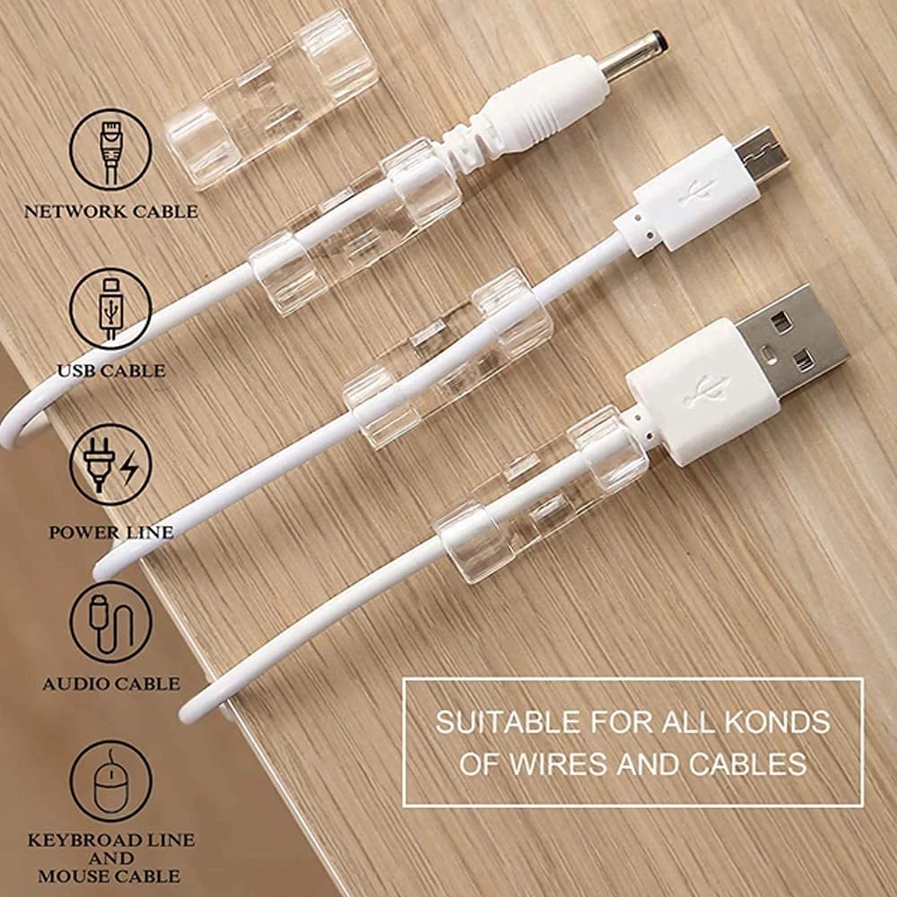 40PCS Cable Organizer Clips Ca - Tippet Line ulasan dan harga