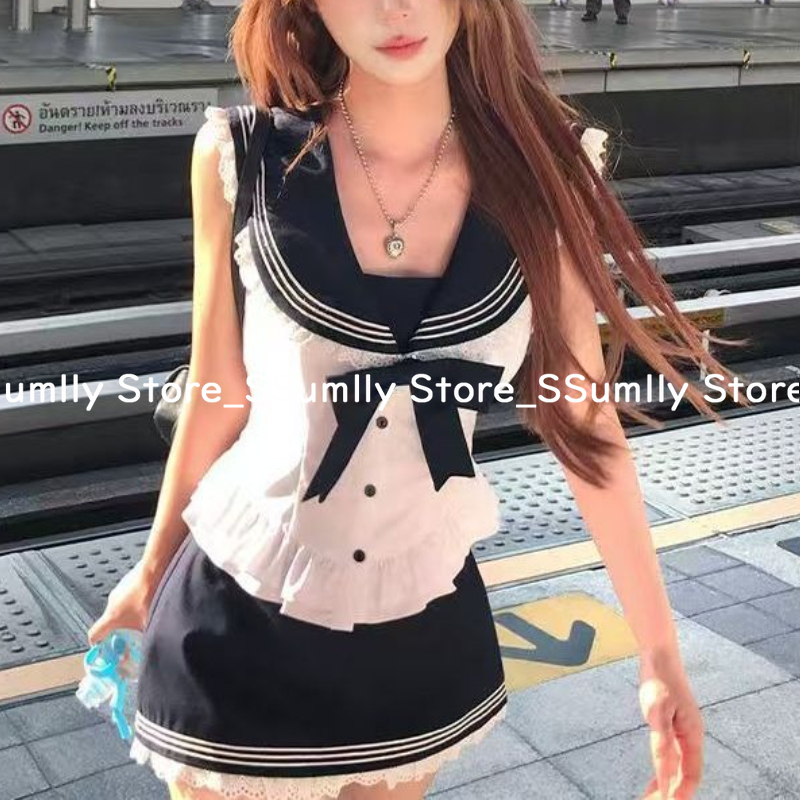 College Style Bow Sweet 2 Piec - Fly Line ulasan dan harga