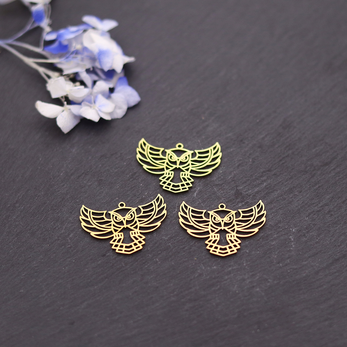 3pcs Owl Stainless Steel Charm - Fly Line ulasan dan harga