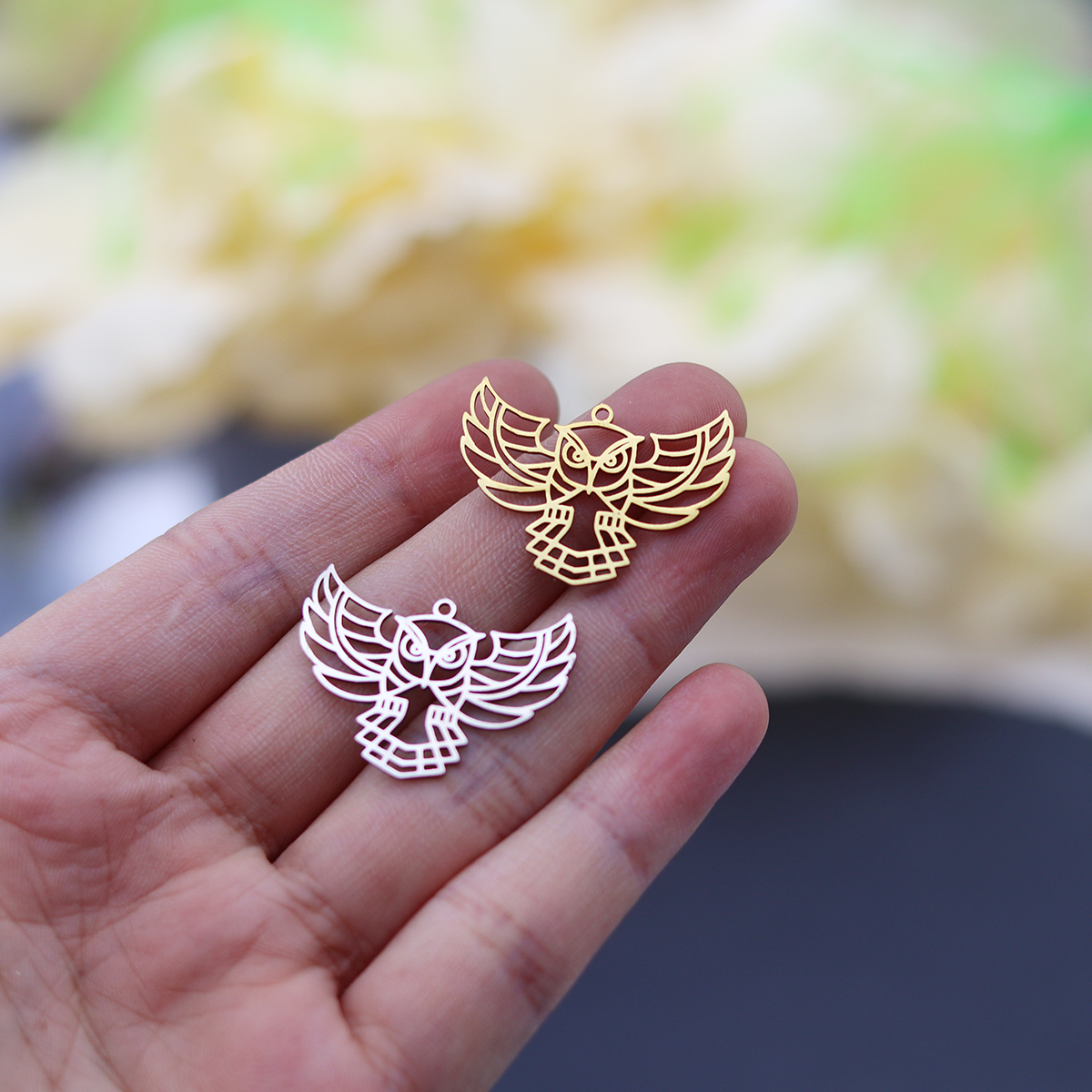 3pcs Owl Stainless Steel Charm - Fly Line ulasan dan harga